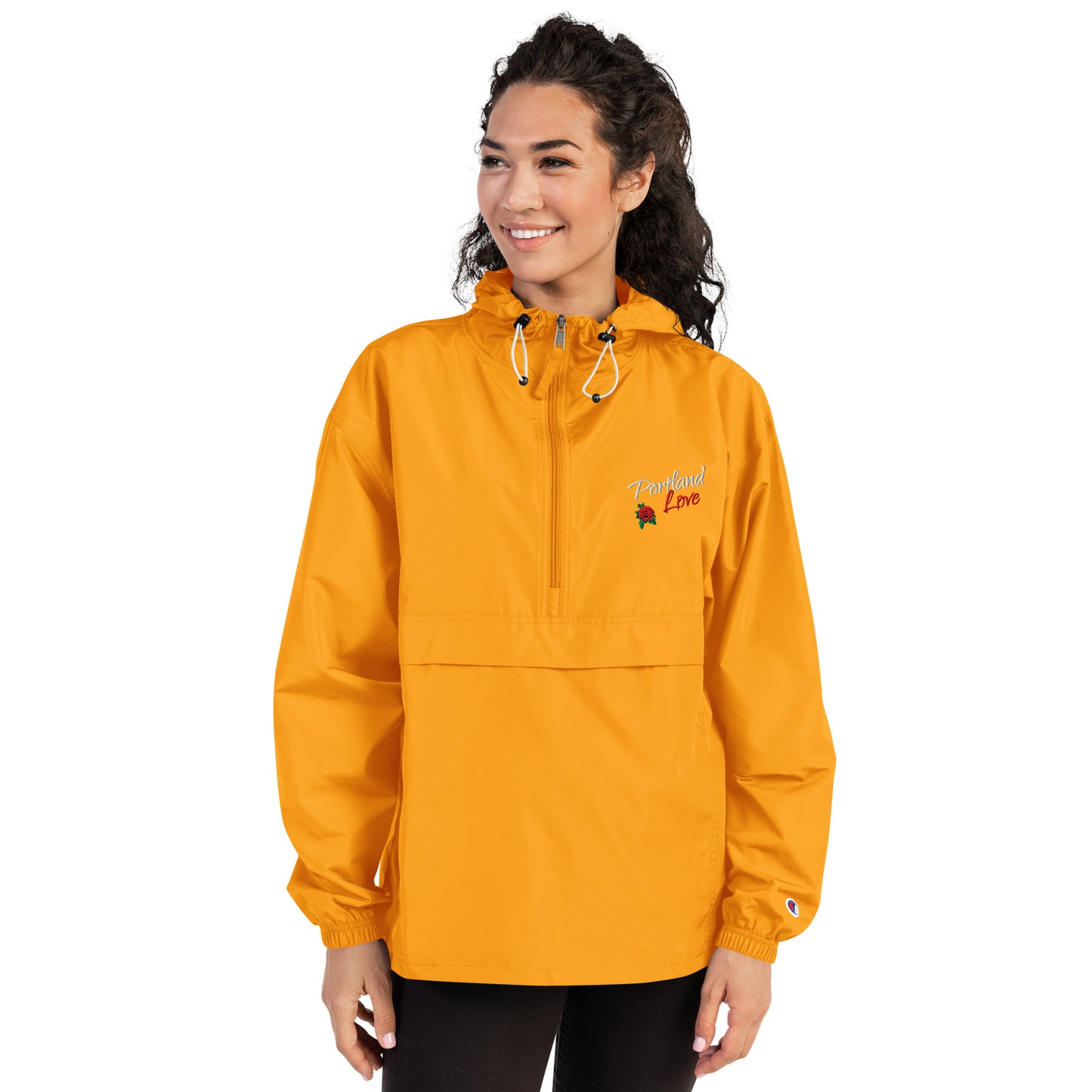 Portland Love Rose Embroidered Champion Packable Jacket image 27