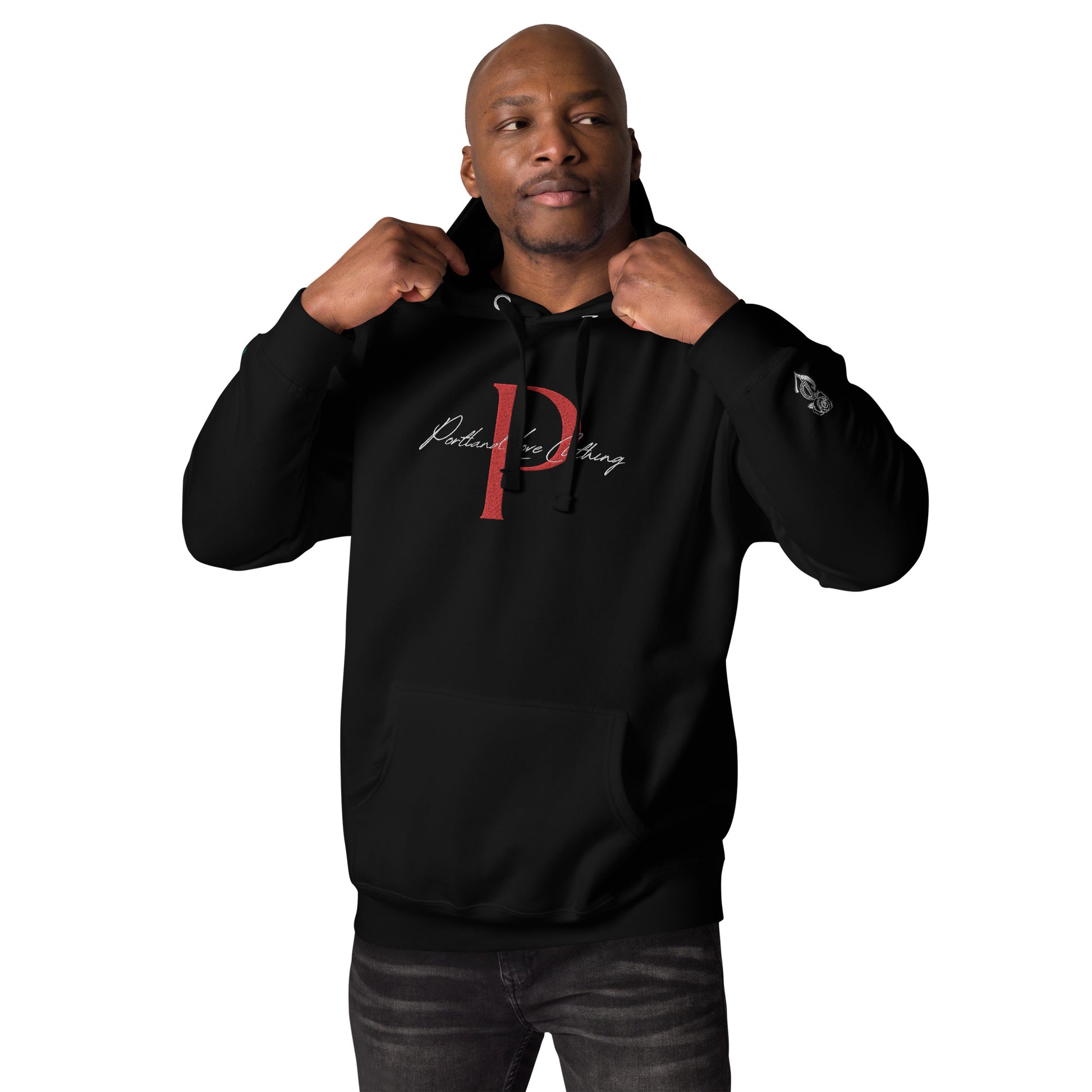 Portland Love "P" Embroidered Unisex Hoodie image 2