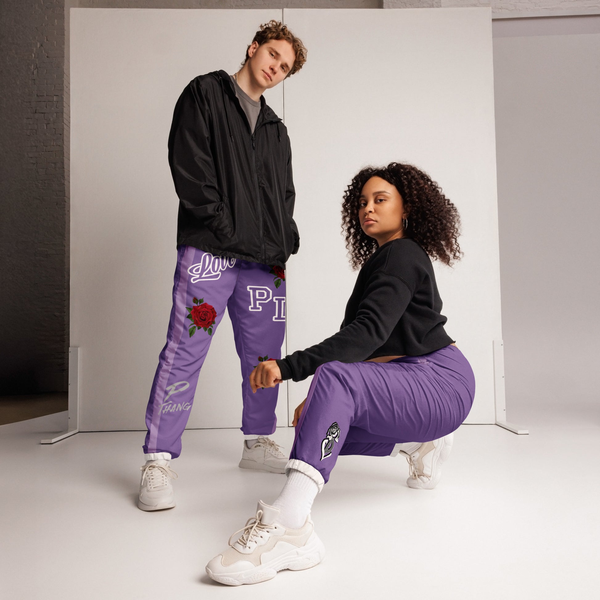 Portland Love Purple Logo Unisex Track Pants image 3