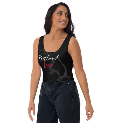 Portland Love Black Marble Crop Top image 3