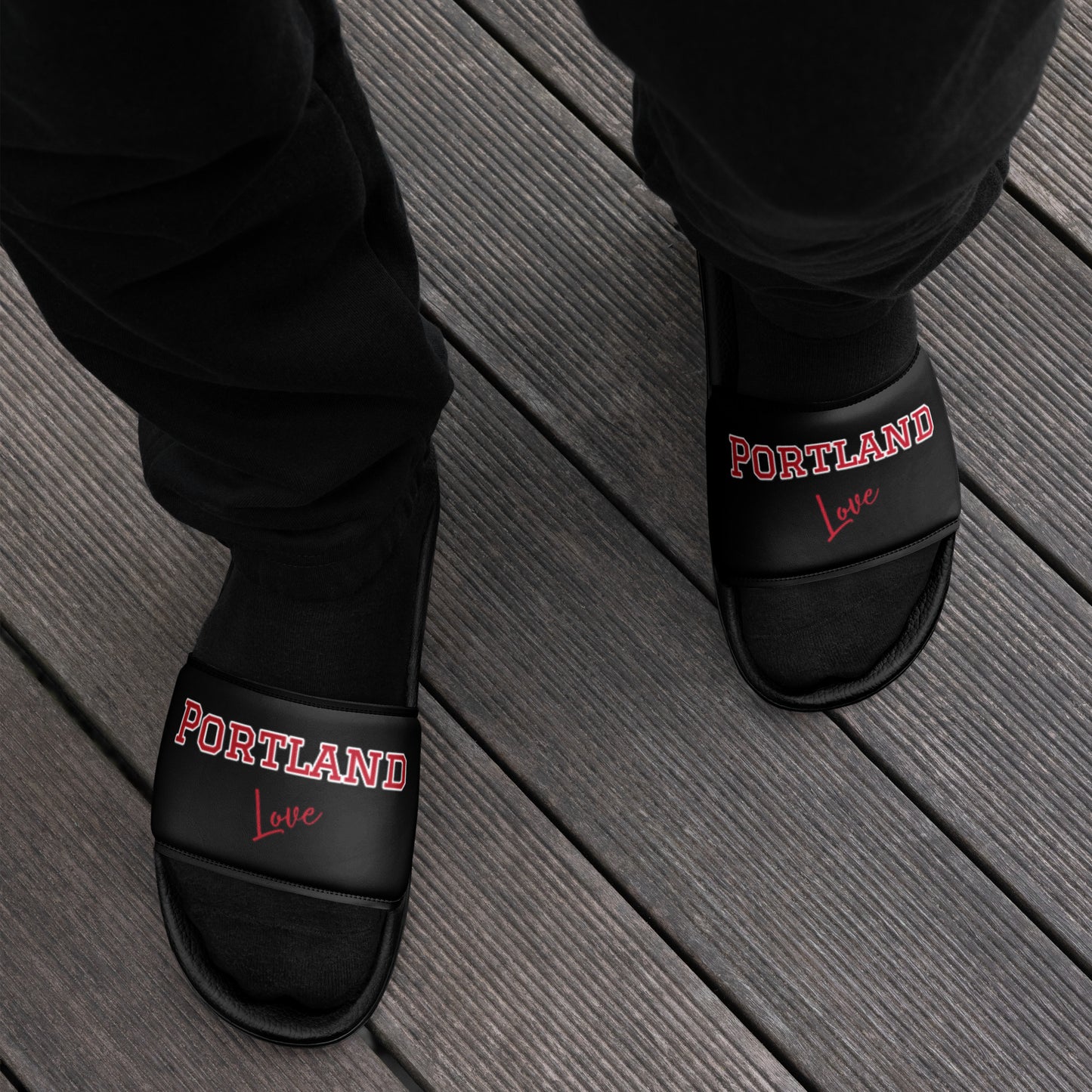 Block Style Red Men’s Slides Inverted image 2