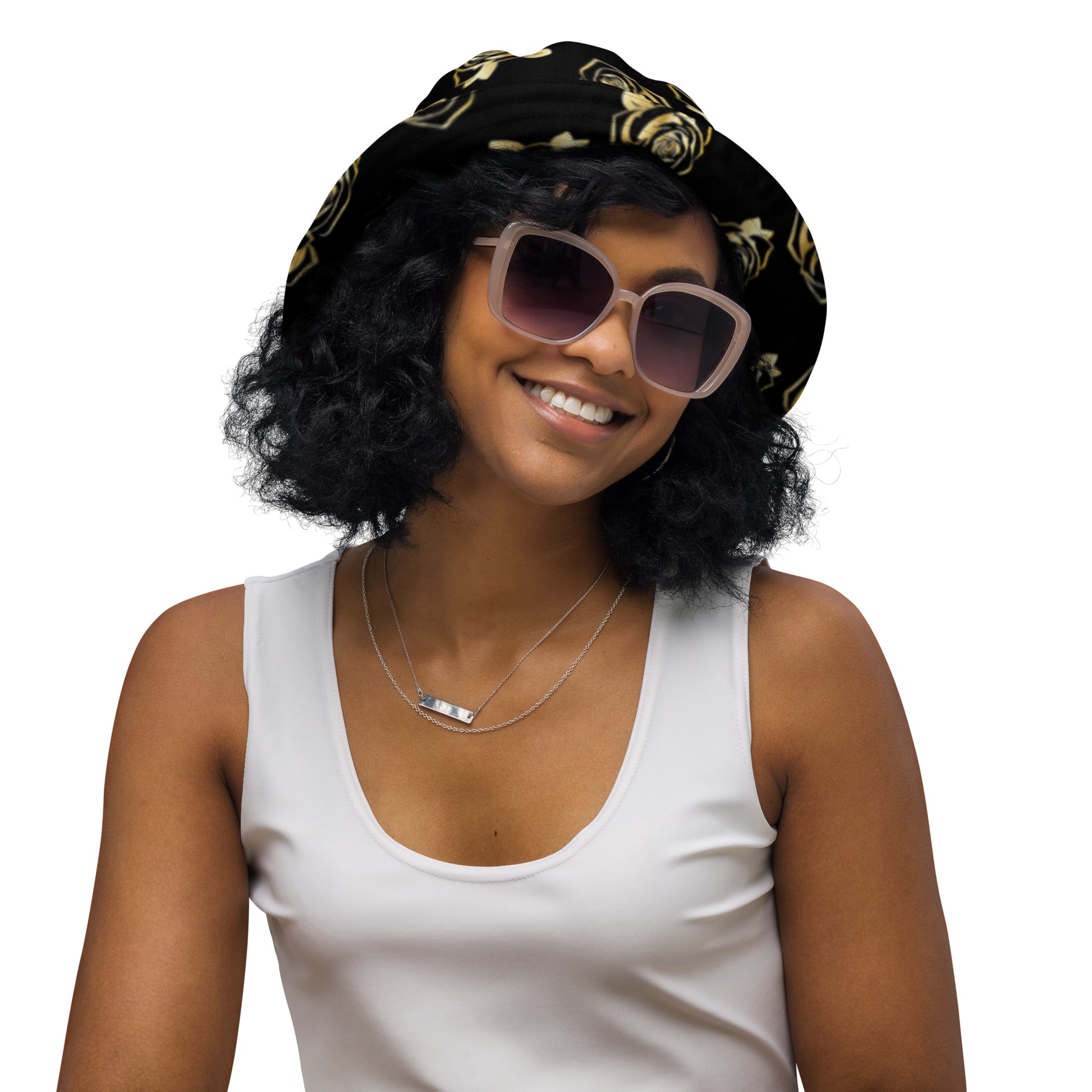 Gold Rose Reversible Bucket Hat image 4