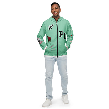 Portland Love Logos Vista Blue Men’s Windbreaker image 6