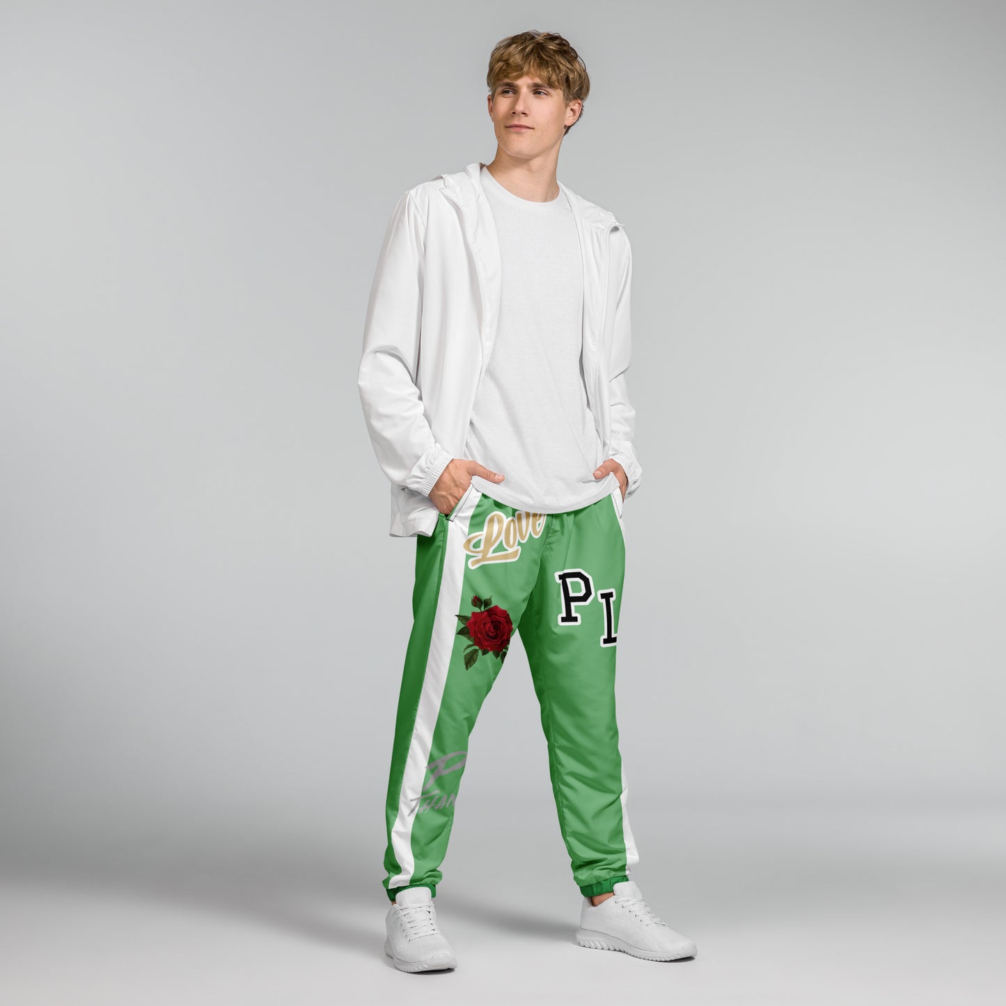 Portland Love Logos Bay Leaf and Sea Green Unisex Track Pants image 11