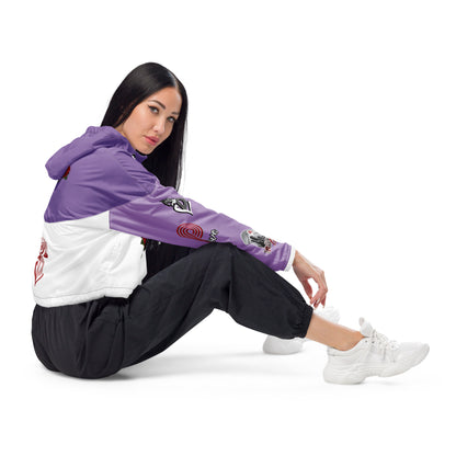 Portland Love Logos Purple Women’s Cropped Windbreaker image 7
