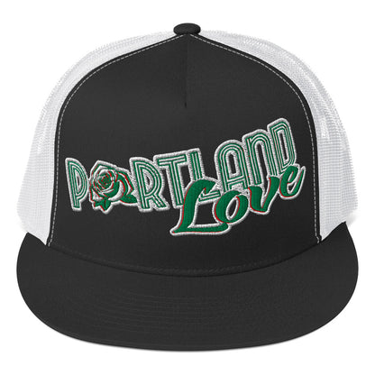 Original Portland Love Green Trucker Cap image 0