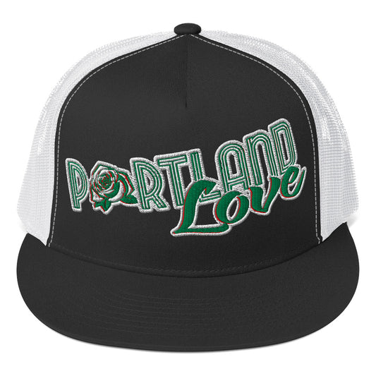 Original Portland Love Green Trucker Cap image 0