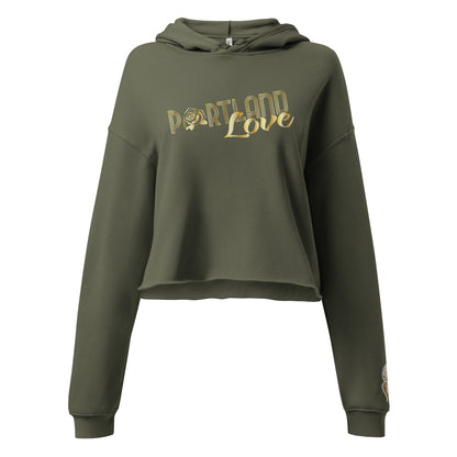 Gold Portland Love w/Dice Crop Hoodie image 2