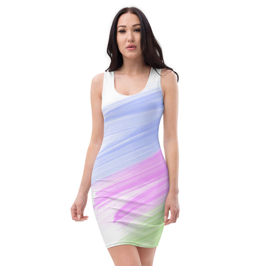 Portland Love Rainbow Brush Sublimation Cut & Sew Dress image 0