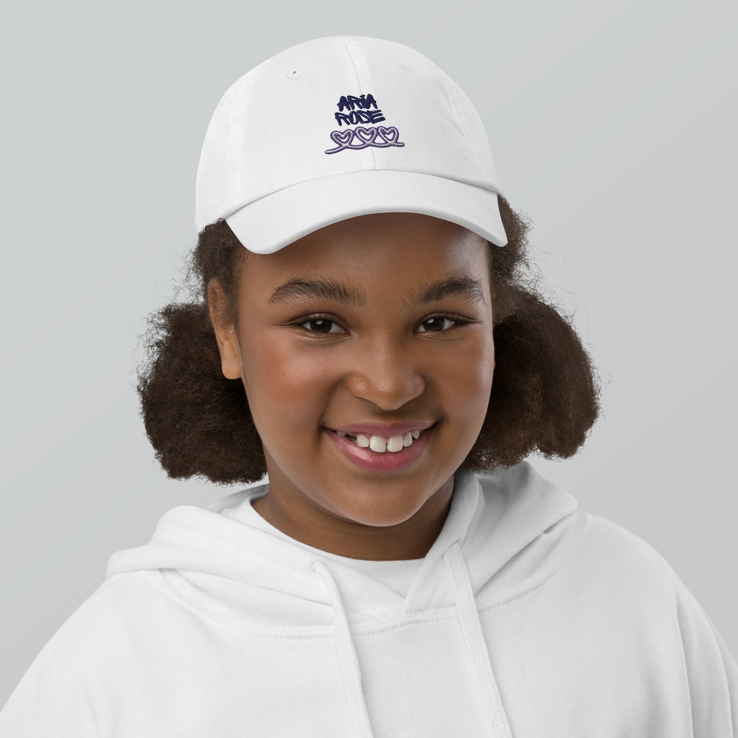 Aria Rose Purple Heart Youth Baseball Cap image 25