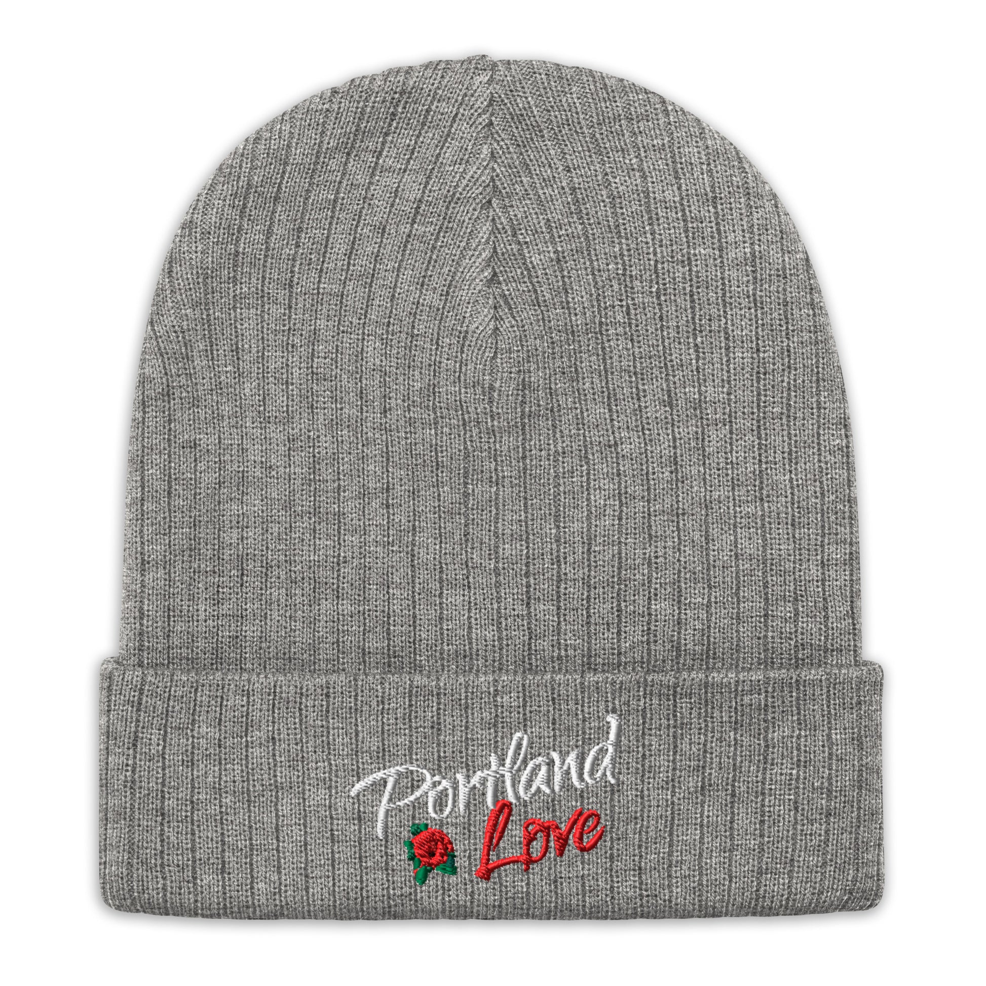 Portland Love Rose Ribbed Knit Beanie image 4