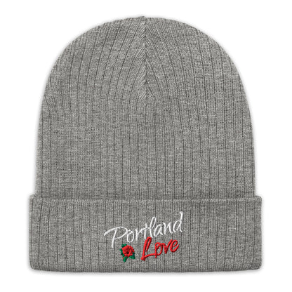 Portland Love Rose Ribbed Knit Beanie image 4