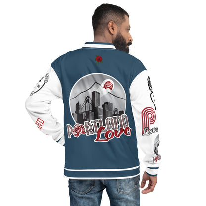 Arapawa Blue Portland Love Logo Port-Man Bomber Jacket image 1
