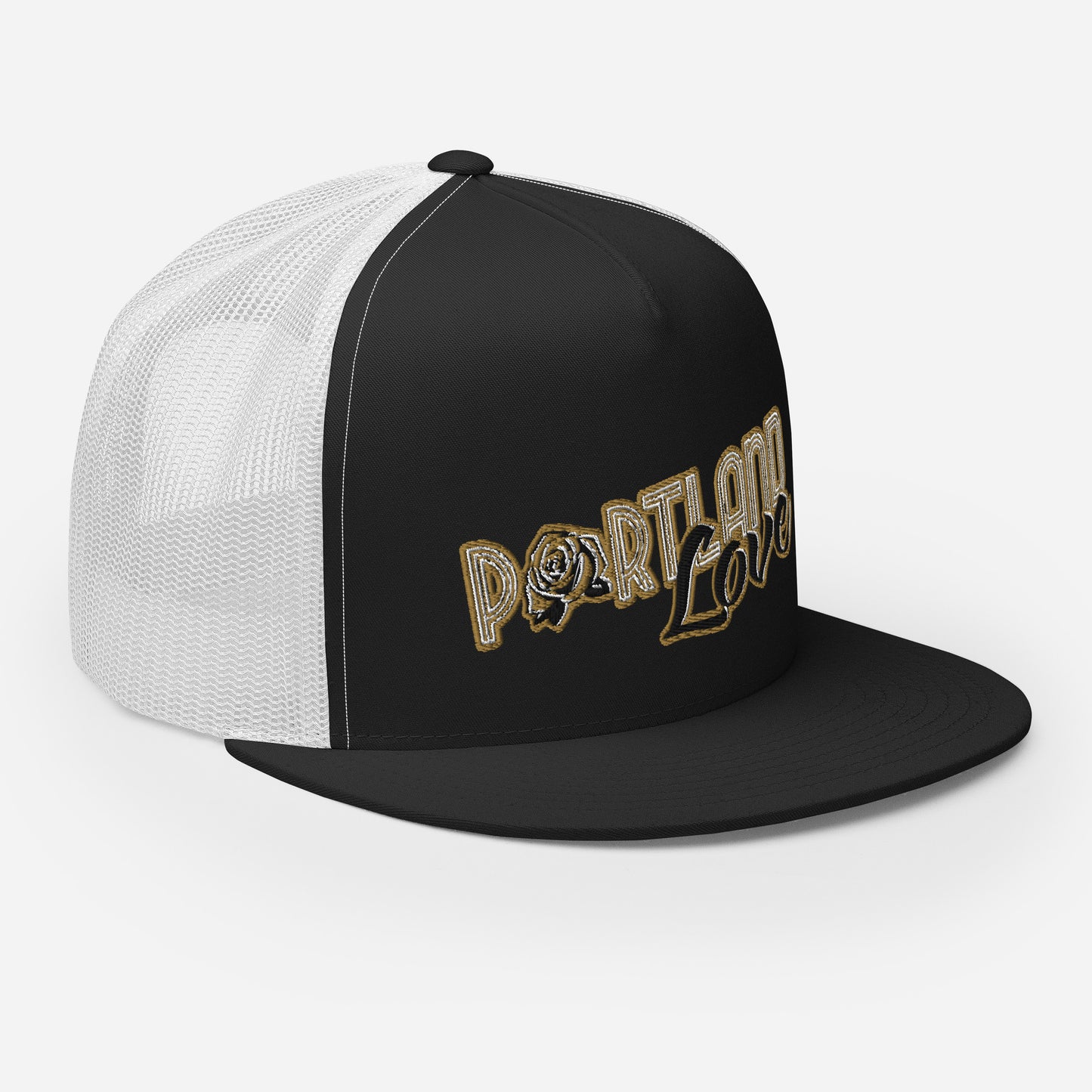 Original Portland Love Gold Trucker Cap image 3