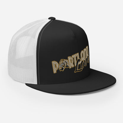 Original Portland Love Gold Trucker Cap image 3