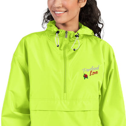 Portland Love Rose Embroidered Champion Packable Jacket image 30
