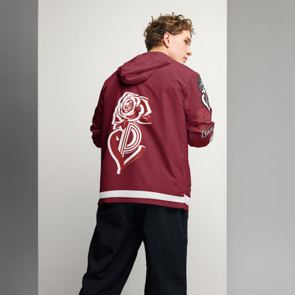 Portland Love Burgundy Logo Men’s Windbreaker image 1
