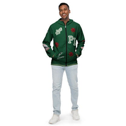 Portland Love Forest Green Logo Men’s Windbreaker image 7