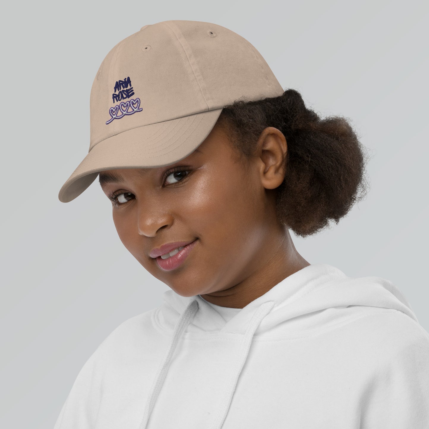 Aria Rose Purple Heart Youth Baseball Cap image 20
