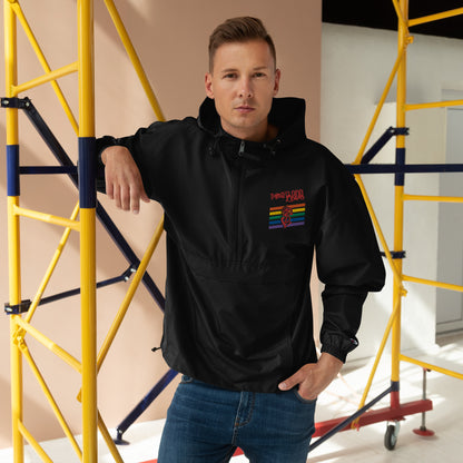Rainbow Embroidered Champion Packable Jacket image 0