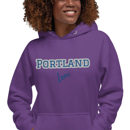 Block Style Royal/White Embroidered Unisex Hoodie image 21