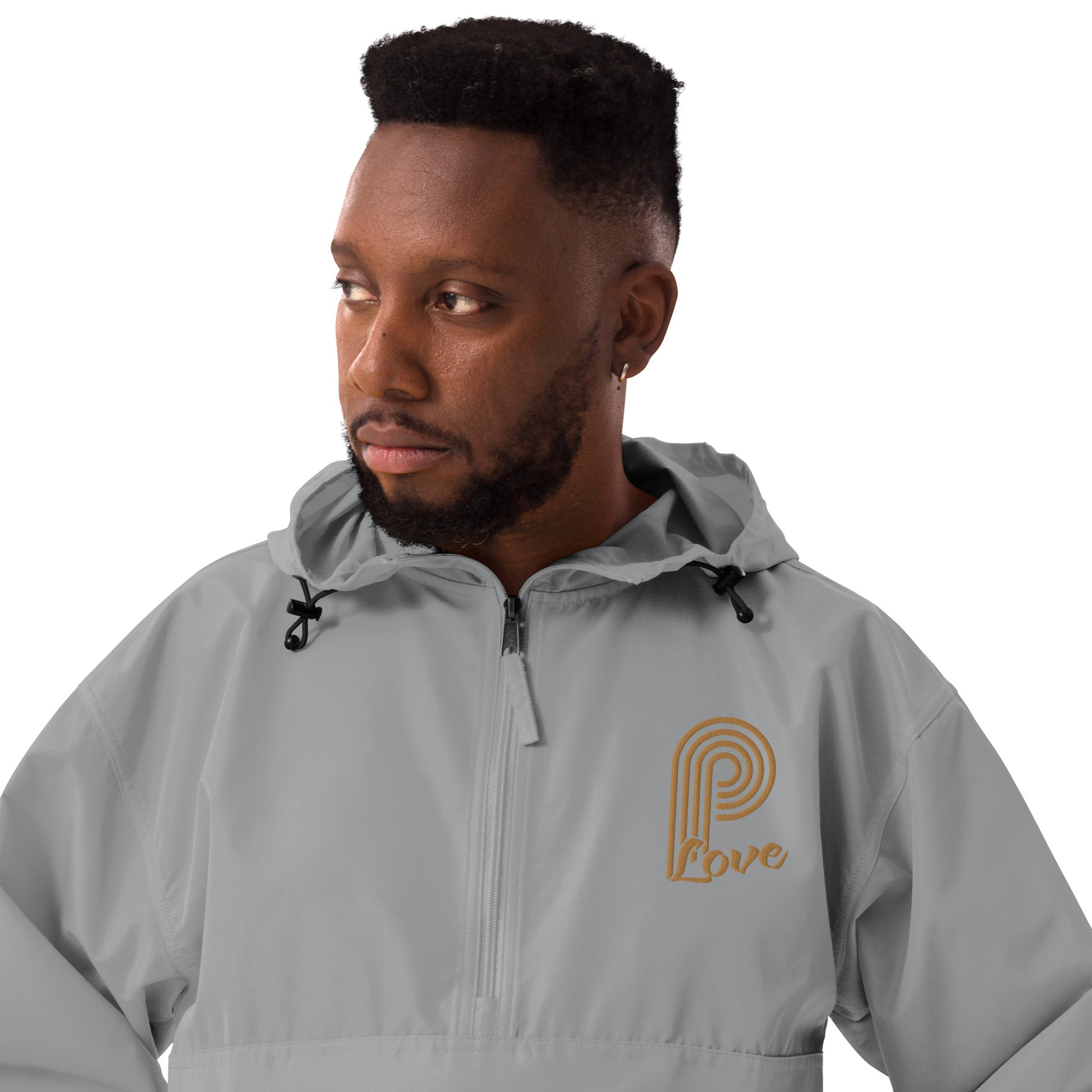 P-Love (Gold) Embroidered Champion Packable Jacket image 11