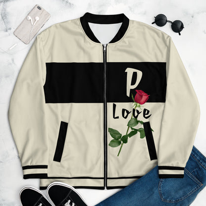 P-Love Rose Unisex Bomber Jacket image 5