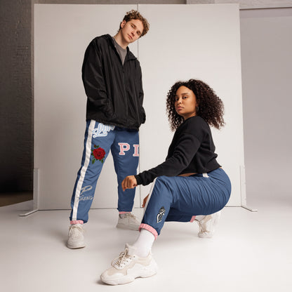 Portland Love Logos Kashmire Blue and Pink Unisex Track Pants image 5
