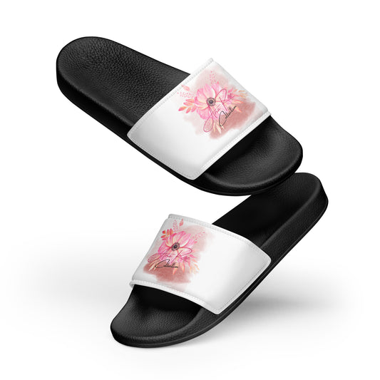 Aria Rose Pink Flower Women's Slides image 0
