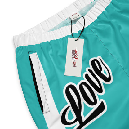 Portland Love Logos Dark Turquoise Unisex Track Pants image 3