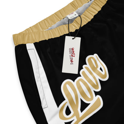 Black and Gold Portland Love Logos Unisex Track Pants image 4