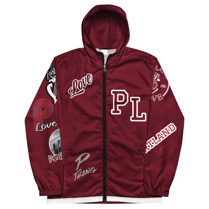 Portland Love Burgundy Logo Men’s Windbreaker image 5