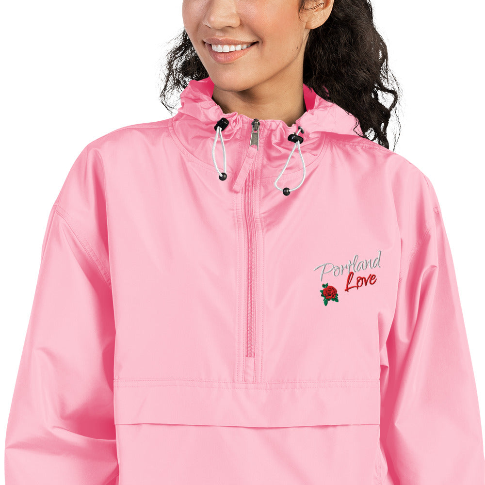 Portland Love Rose Embroidered Champion Packable Jacket image 28
