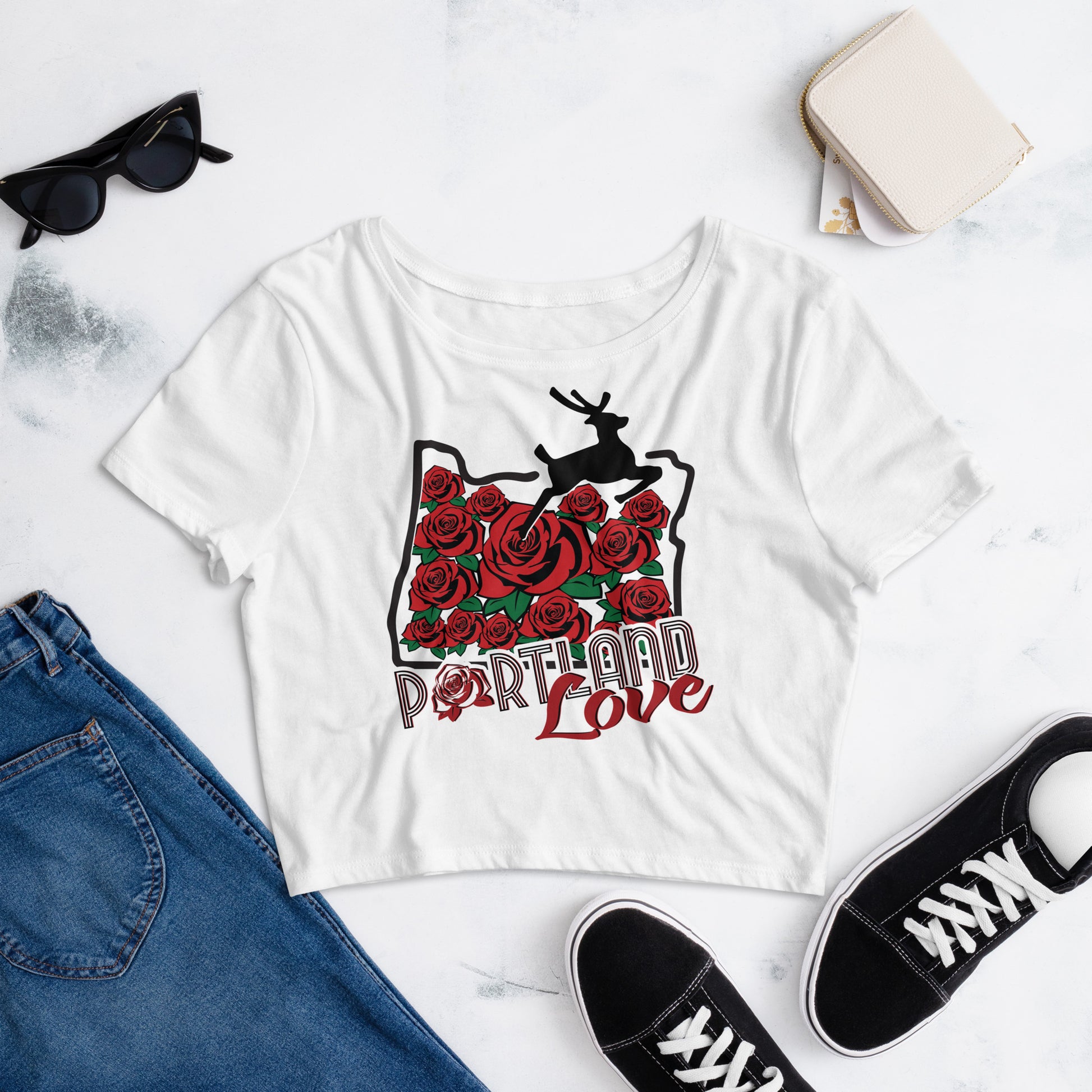 Roses Women’s Crop Tee image 6