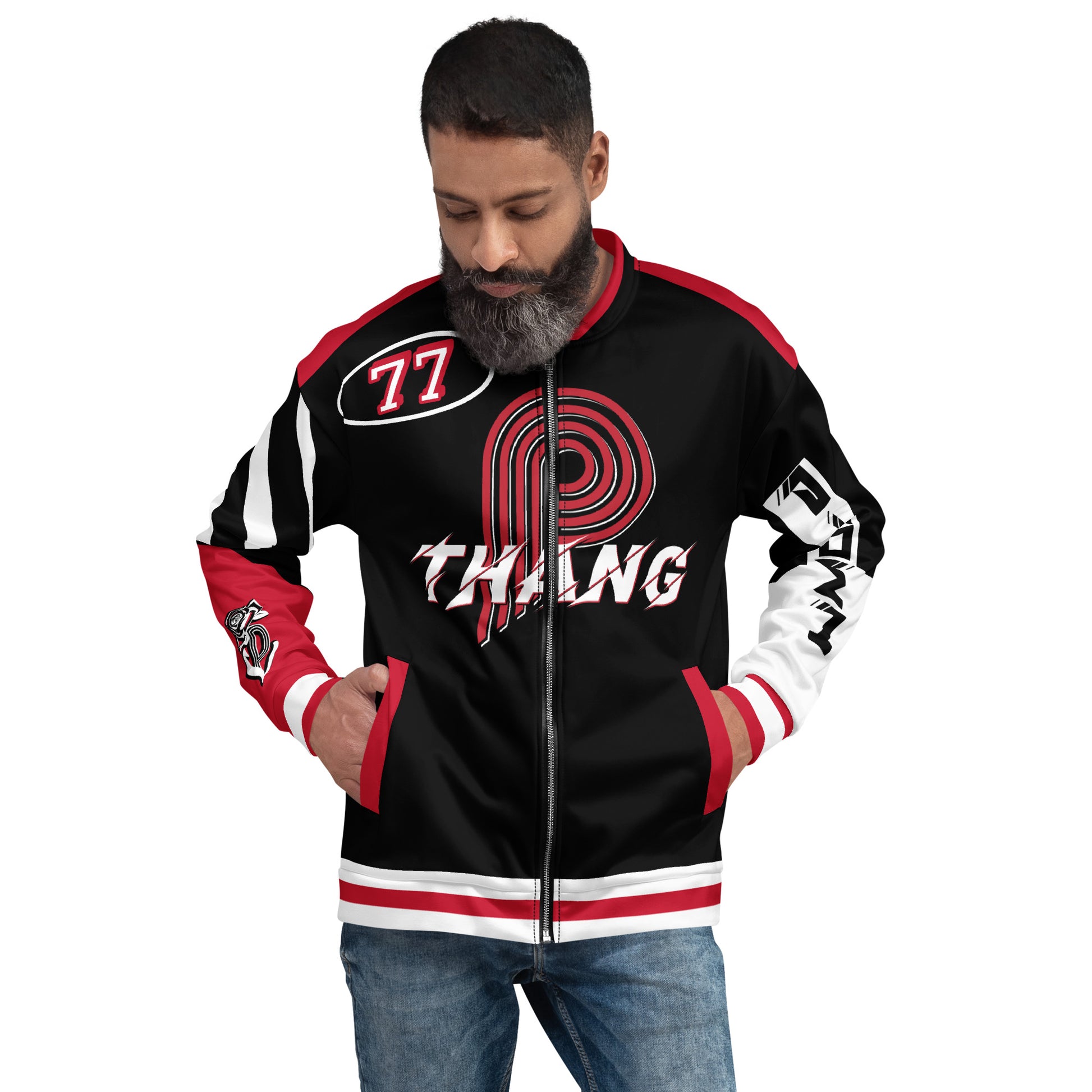 The "P" Unisex Bomber Jacket  image 4