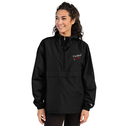 Portland Love Rose Embroidered Champion Packable Jacket image 13