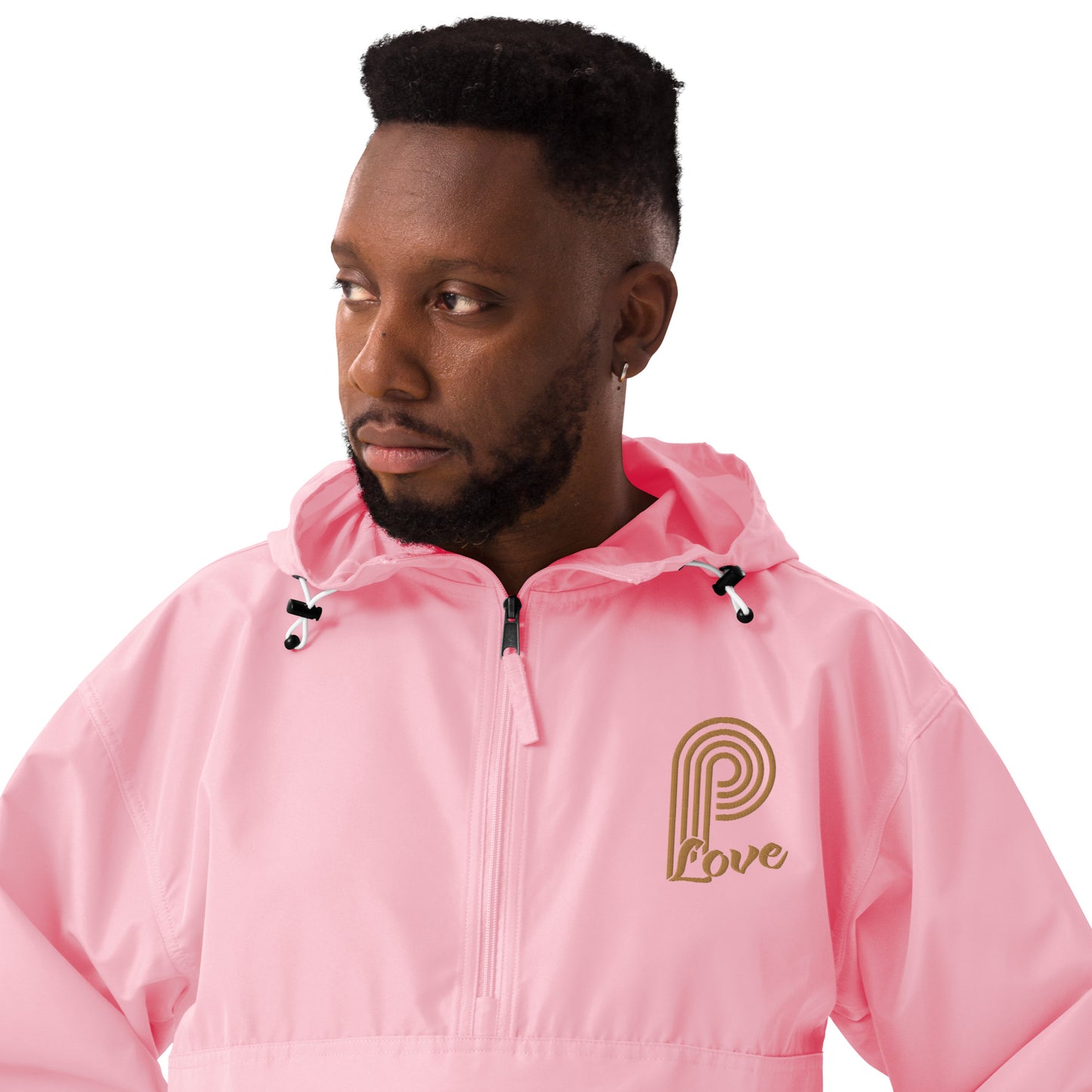 P-Love (Gold) Embroidered Champion Packable Jacket image 17