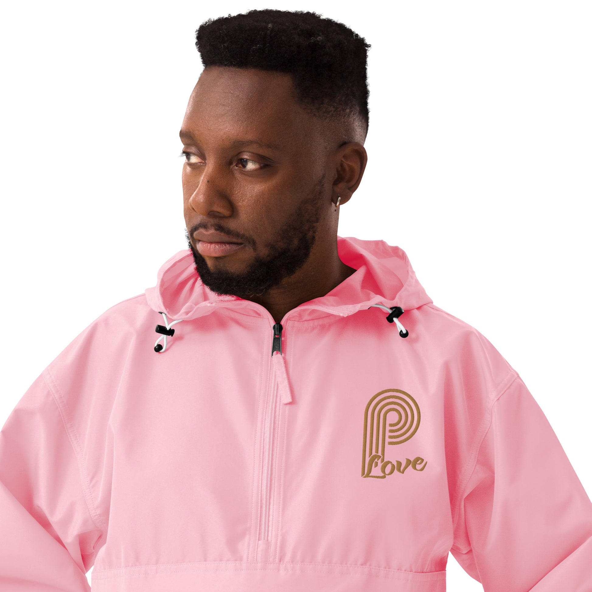 P-Love (Gold) Embroidered Champion Packable Jacket image 17