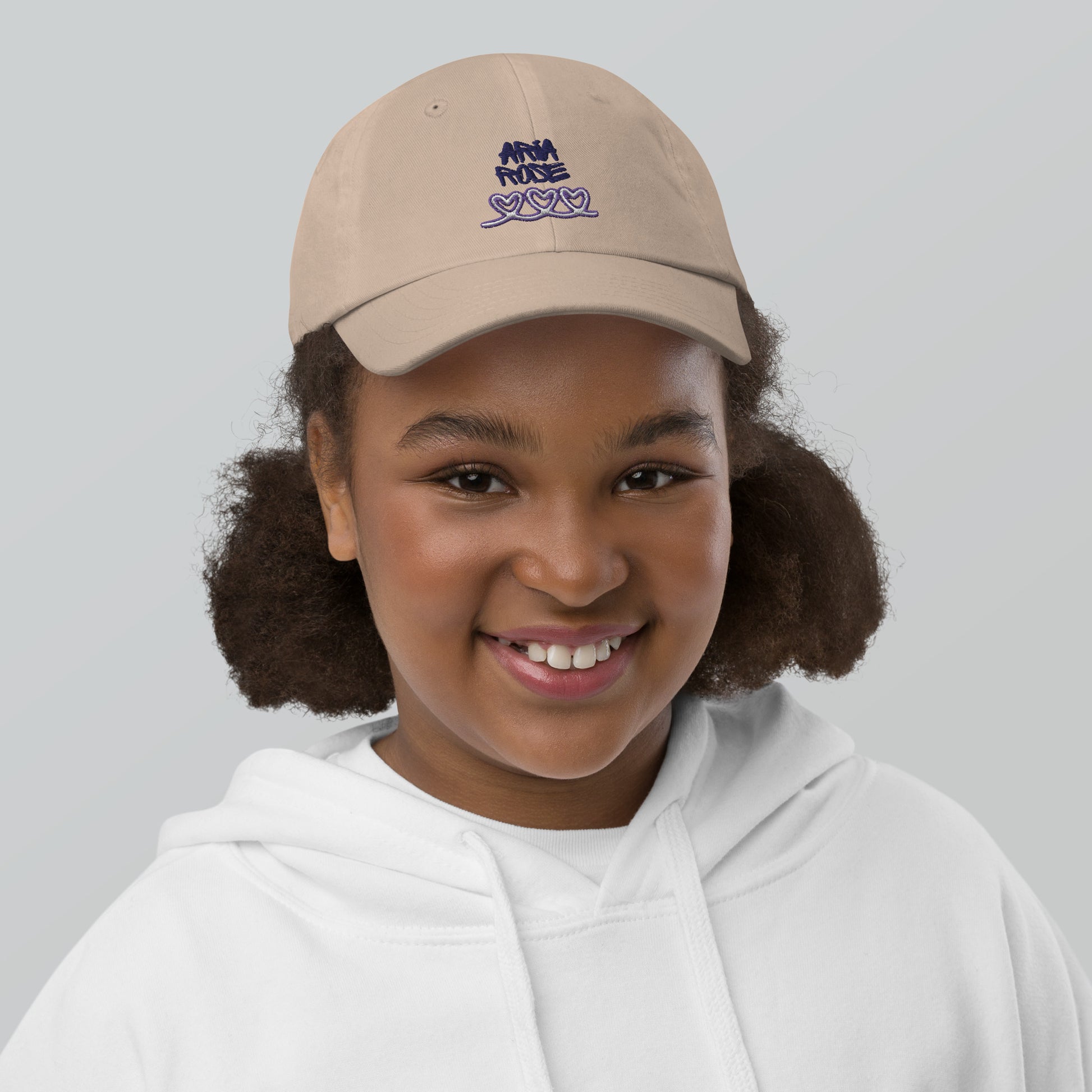 Aria Rose Purple Heart Youth Baseball Cap image 18