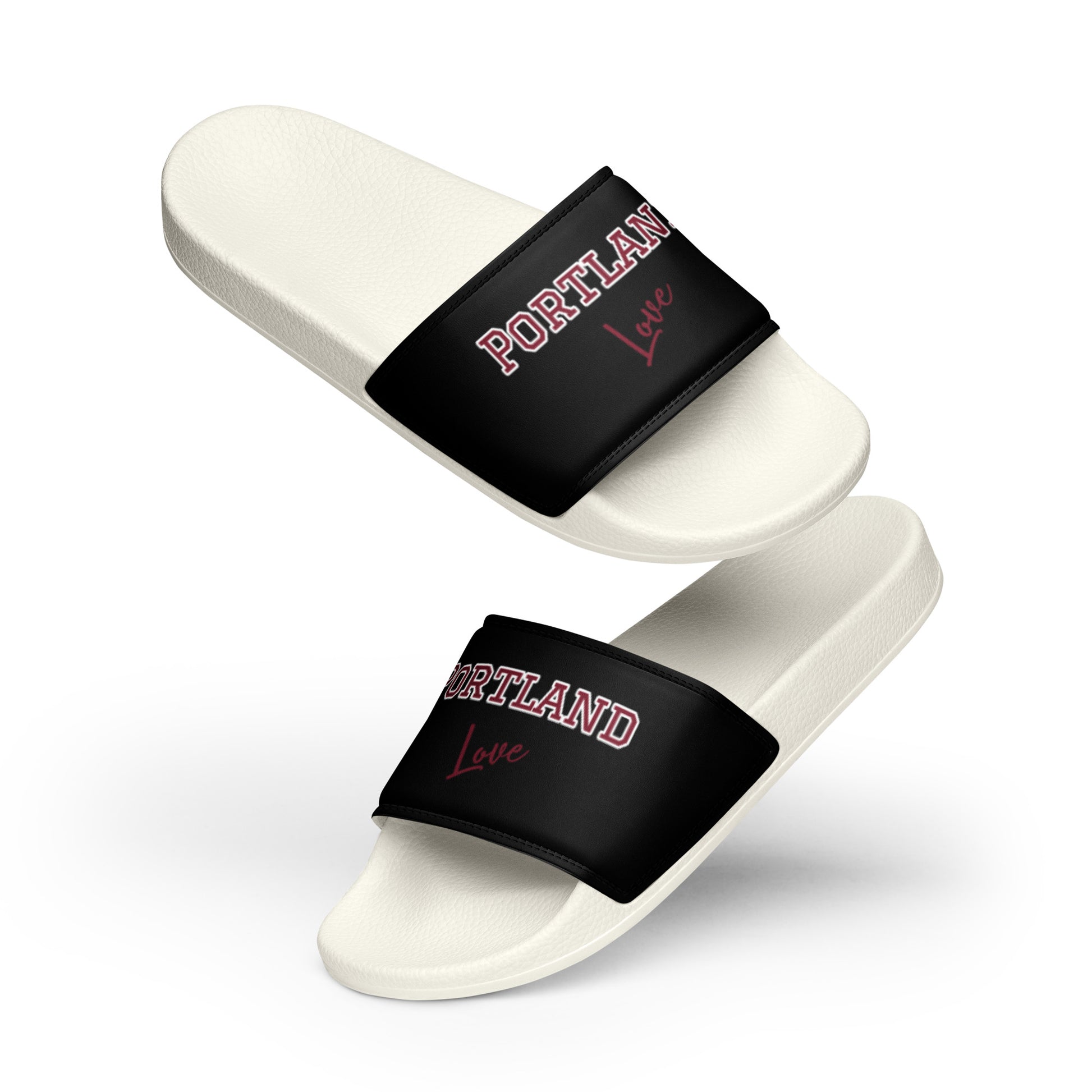 Block Style Burgundy Men’s Slides Inverted image 4