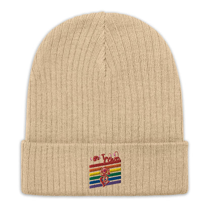 Rainbow Ribbed Knit Beanie image 5