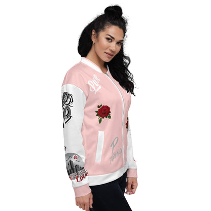 Portland Love Logo PL-Rose Bomber Jacket (Pink) image 4
