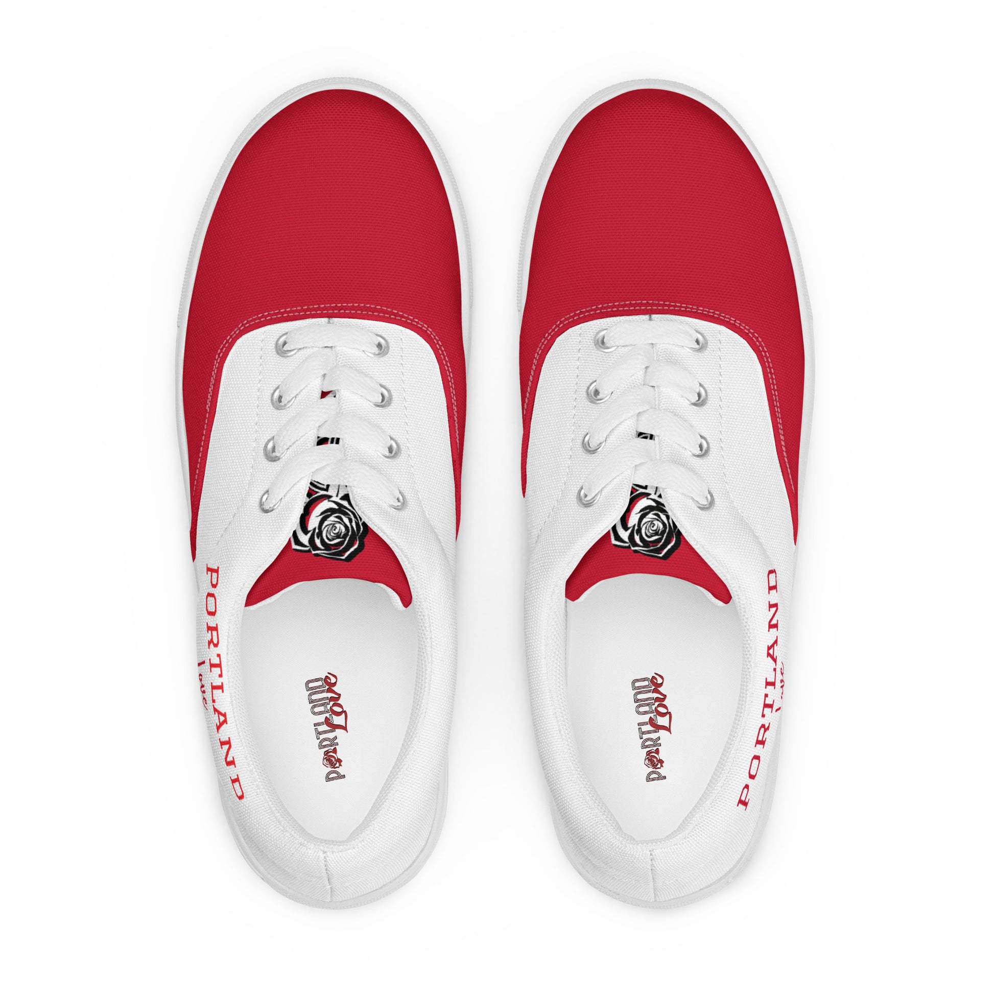 Block Style Men’s Red Lace-up Canvas Shoes image 6