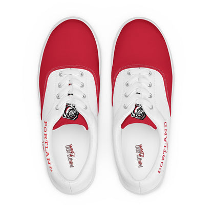 Block Style Men’s Red Lace-up Canvas Shoes image 6