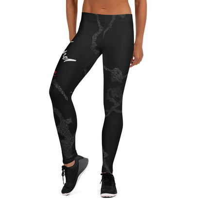 Portland Love Black Marble Leggings image 1