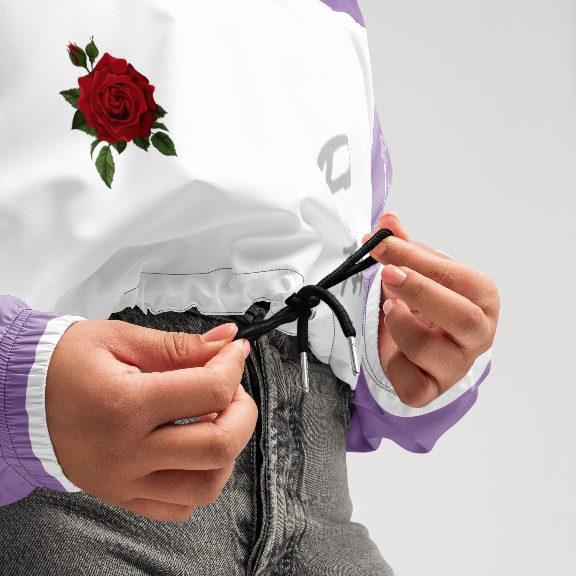 Portland Love Logos Purple Women’s Cropped Windbreaker image 2