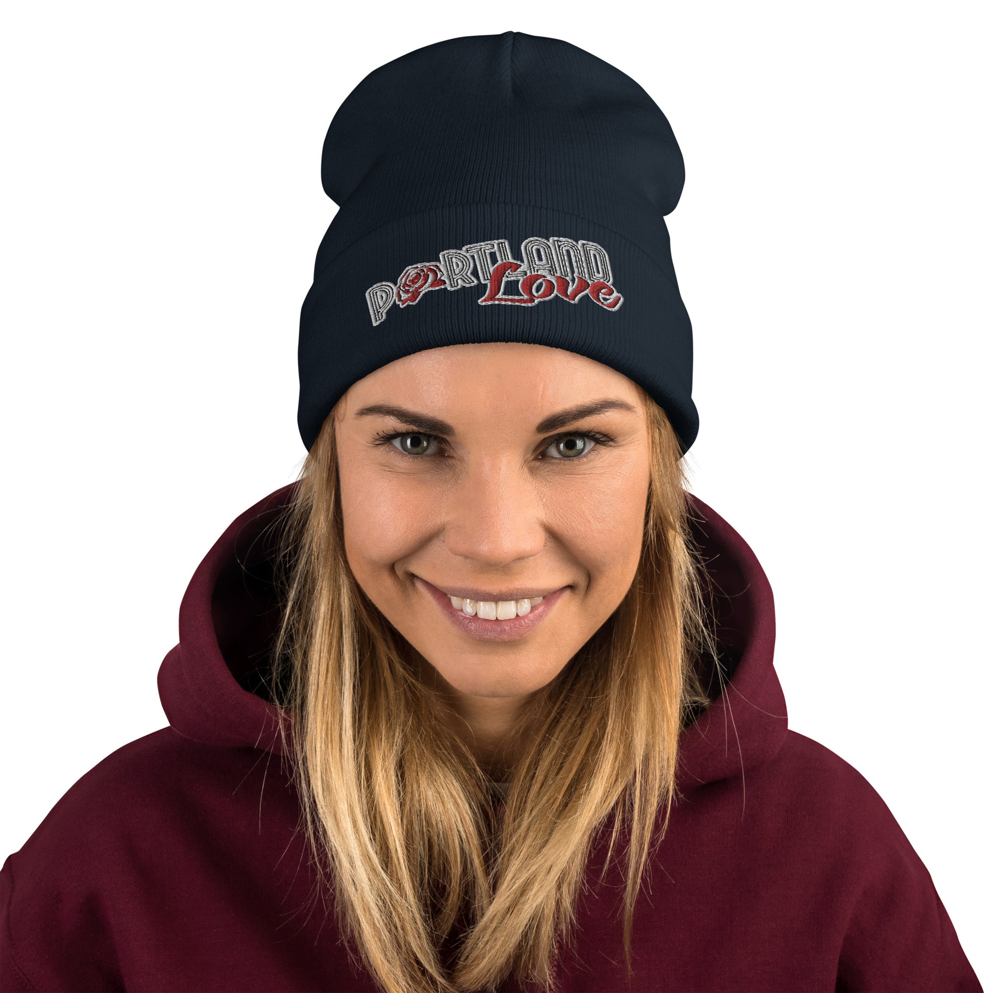 Original Portland Love Embroidered Beanie image 7