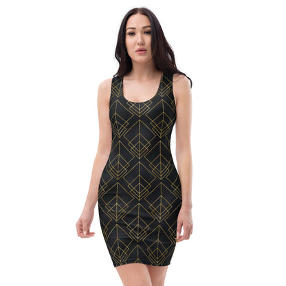 Portland Love Gold Diamond Sublimation Cut & Sew Dress image 0
