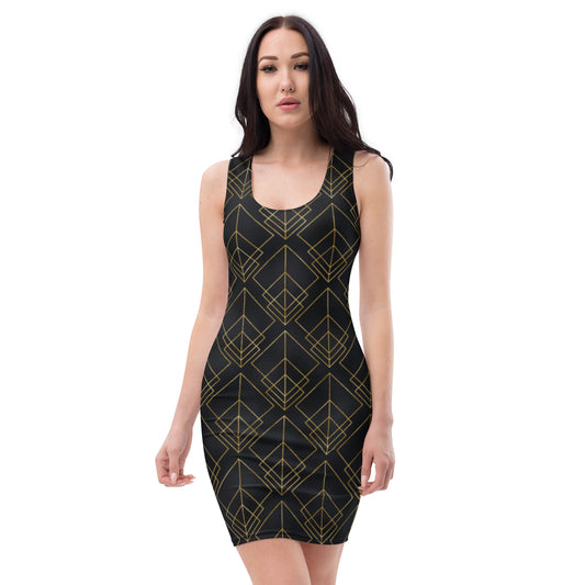 Portland Love Gold Diamond Sublimation Cut & Sew Dress image 0