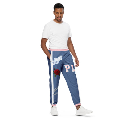 Portland Love Logos Kashmire Blue and Pink Unisex Track Pants image 1